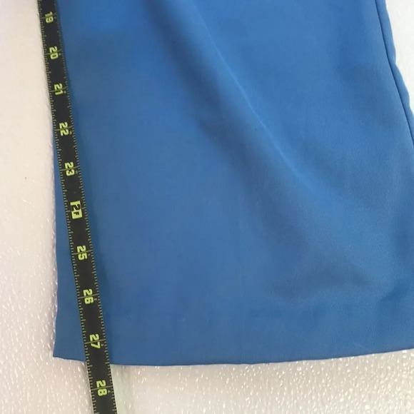 Womens Blue Elastic Waist Pull On Casual Trousers Comfy Pants - Picture 9 of 10